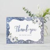 スパークルブルーグリッターとフローラ感謝していユー 招待状 (スタンド正面)