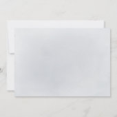 スパークルブルーグリッターとフローラ感謝していユー 招待状 (裏面)