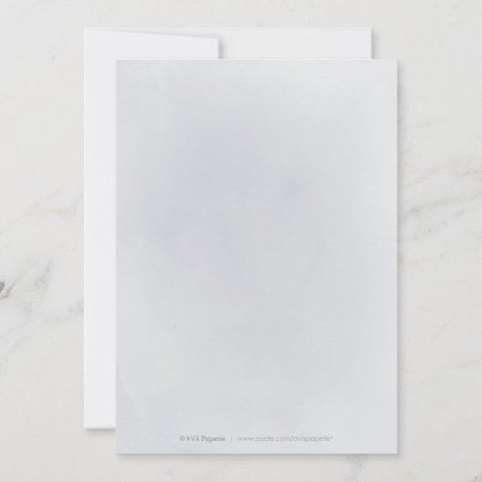 スパークルブルーグリッターとフローラ45歳 招待状 (裏面)