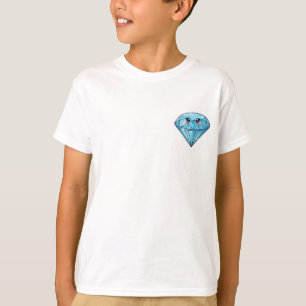スパークルブルーダイヤモンドのかわいい子供服 Tシャツ