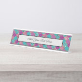 スパークルブルーパープル·マーメイド尾魚鱗（明） デスクネームプレート (正面)