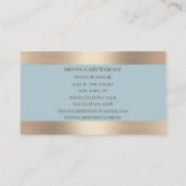 スパークルブルー大理石とモダン金ゴールド 名刺 (裏面)