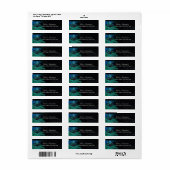 スパークルブルー&グリーンマスカレード住所 シール (フルシート)