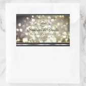 スパークルプラチナグリッター製品ラベルジュエルズロゴ 長方形シール (バッグ)