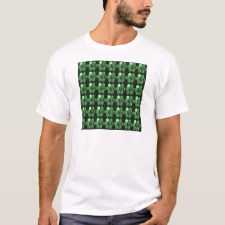 スパークルヘキサゴンエメラルドグリーンパターンNVN289ギフト Tシャツ