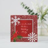 スパークルホリデー招待状 with スノーフレーク 招待状 (スタンド正面)