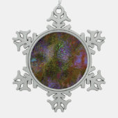 スパークルホーム&リビングホームデコールホリデーアクセント スノーフレークピューターオーナメント (正面)