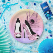 スパークルポンプファンシー ペーパープレート (パーティー)