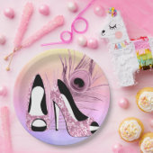 スパークルポンプファンシー ペーパープレート (パーティー)