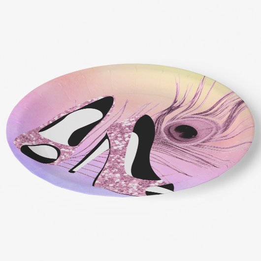 スパークルポンプファンシー ペーパープレート (アングル)