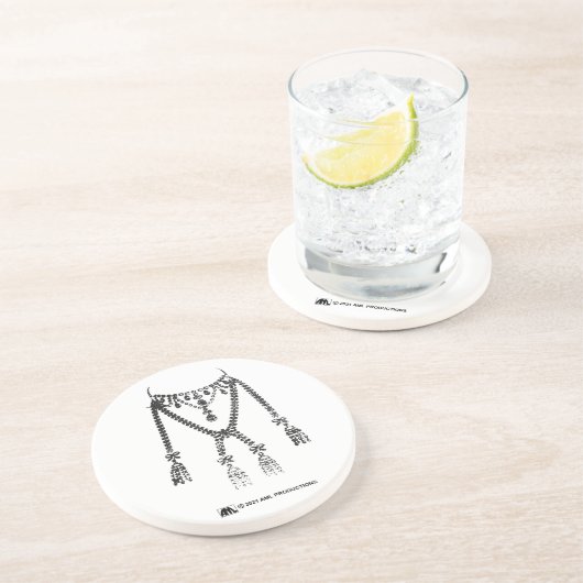 スパークルマリーアントワネットのダイヤモンドネックレス コースター (側面)