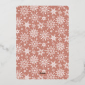 スパークルメリークリスマスフォトGREETINGバラ金ゴールド 箔シーズンカード (裏面)