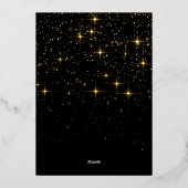 スパークルメリークリスマスフォトGREETINGバラ金ゴールド 箔シーズンカード (裏面)