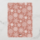 スパークルメリークリスマスフォトGREETINGバラ金ゴールド 箔シーズンカード (裏面)