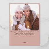 スパークルメリークリスマス2 PHOTOグリーティングバラ金ゴールド 箔シーズンカード (裏面)