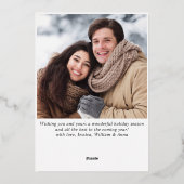 スパークルメリークリスマス2 PHOTOグリーティングバラ金ゴールド 箔シーズンカード (裏面)