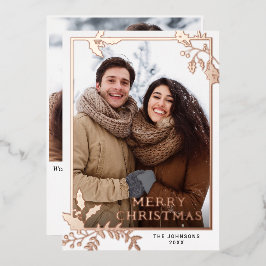 スパークルメリークリスマス2 PHOTOグリーティングバラ金ゴールド 箔シーズンカード