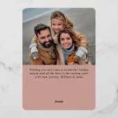 スパークルメリークリスマス2 PHOTOグリーティングバラ金ゴールド 箔シーズンカード (裏面)