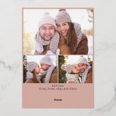 スパークルメリークリスマス4 PHOTOグリーティングバラ金ゴールド 箔シーズンカード (裏面)