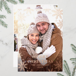 スパークルメリークリスマス4 PHOTOグリーティングバラ金ゴールド 箔シーズンカード