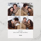 スパークルメリークリスマス5 PHOTOグリーティングバラ金ゴールド 箔シーズンカード (裏面)