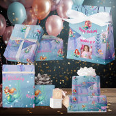 スパークルメルメイド誕生日ギフトラッピング紙 ラッピングペーパー