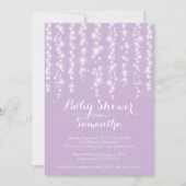 スパークルモダンガールズベビーシャワー招待状 招待状 (正面)