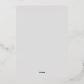 スパークルモダンクリスマスフォトグリーティングシルバー 箔シーズンカード (裏面)