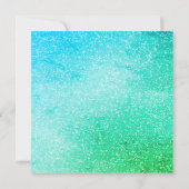 スパークルモダンプリント結婚式招待状グリーン 招待状 (裏面)