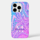 スパークルユニコーンガーリー虹の大理石アートケースマット Case-Mate iPhoneケース (裏面)