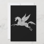 スパークルユニコーンブラックバックグラウンド誕生日 招待状 (裏面)