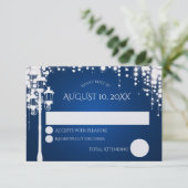 スパークルランプ結婚ポストの応答カード 出欠カード (スタンド正面)