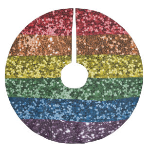 スパークルレインボーグリッターシークイングラムトレンディー ブラッシュドポリエステルツリースカート