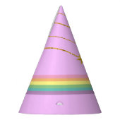 スパークルレインボーユニコーンパーティー帽子 パーティーハット (左)