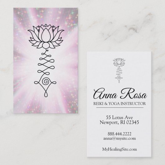 *~*スパークルレイ霊気エネルギー修復ロータス 名刺 (正面/裏面)