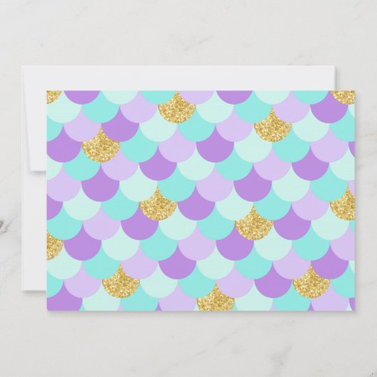 スパークル人魚のひいさまアンダーザシー誕生日 招待状 (裏面)