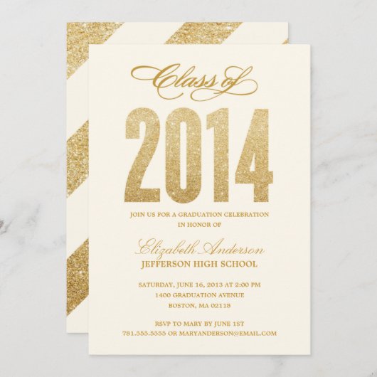 スパークル卒業招待状 招待状 (正面/裏面)