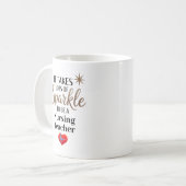 スパークル引用文プレゼント看護先生 コーヒーマグカップ (正面左)