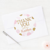 スパークル振りかけるドットありがとうラベル ラウンドシール (封筒)