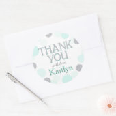 スパークル振りかけるドットありがとうラベル ラウンドシール (封筒)