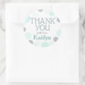 スパークル振りかけるドットありがとうラベル ラウンドシール (バッグ)