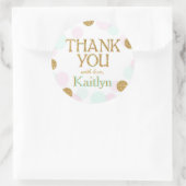 スパークル振りかけるドットありがとうラベル ラウンドシール (バッグ)