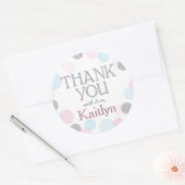 スパークル振りかけるドットありがとうラベル ラウンドシール (封筒)