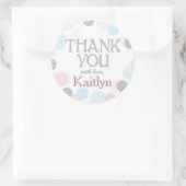 スパークル振りかけるドットありがとうラベル ラウンドシール (バッグ)