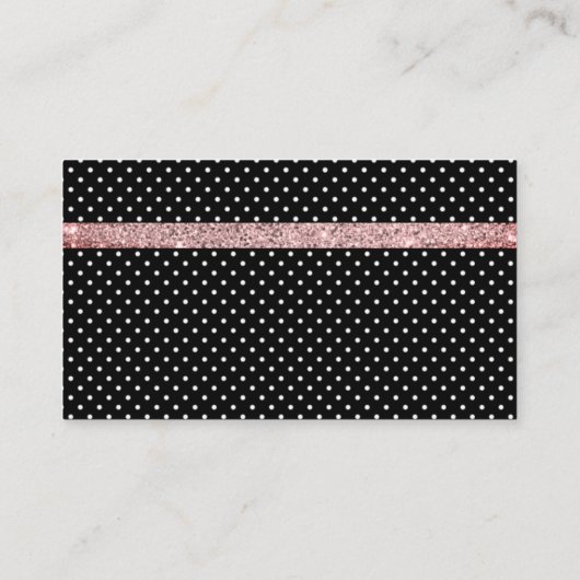 スパークル水玉模様メイドハウスクリーニングサービス 名刺 (裏面)