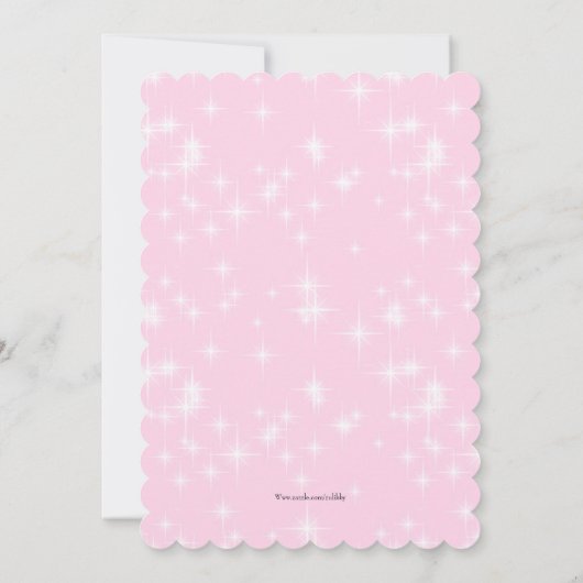 スパークル王室のプリンセス誕生日パーティーの招待 招待状 (裏面)