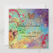 スパークル蝶2 エレガントなウェディングパーティー 招待状 (裏面)