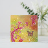 スパークル蝶2 , エレガントなウェディングパーティー 招待状 (スタンド正面)