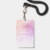 スパークル誕生日パーティーを飾る バッジ (裏面（ネックストラップ付）)