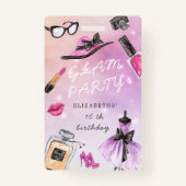 スパークル誕生日パーティーを飾る バッジ (正面)